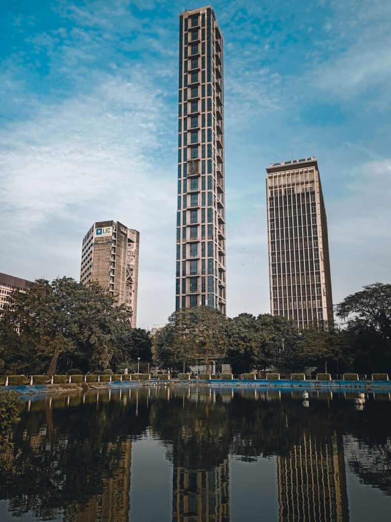 building, skyscraper, tress, lake, reflection, park, garden, nature, bengal, victoria, memorial, 42, kolkata, calcutta, india