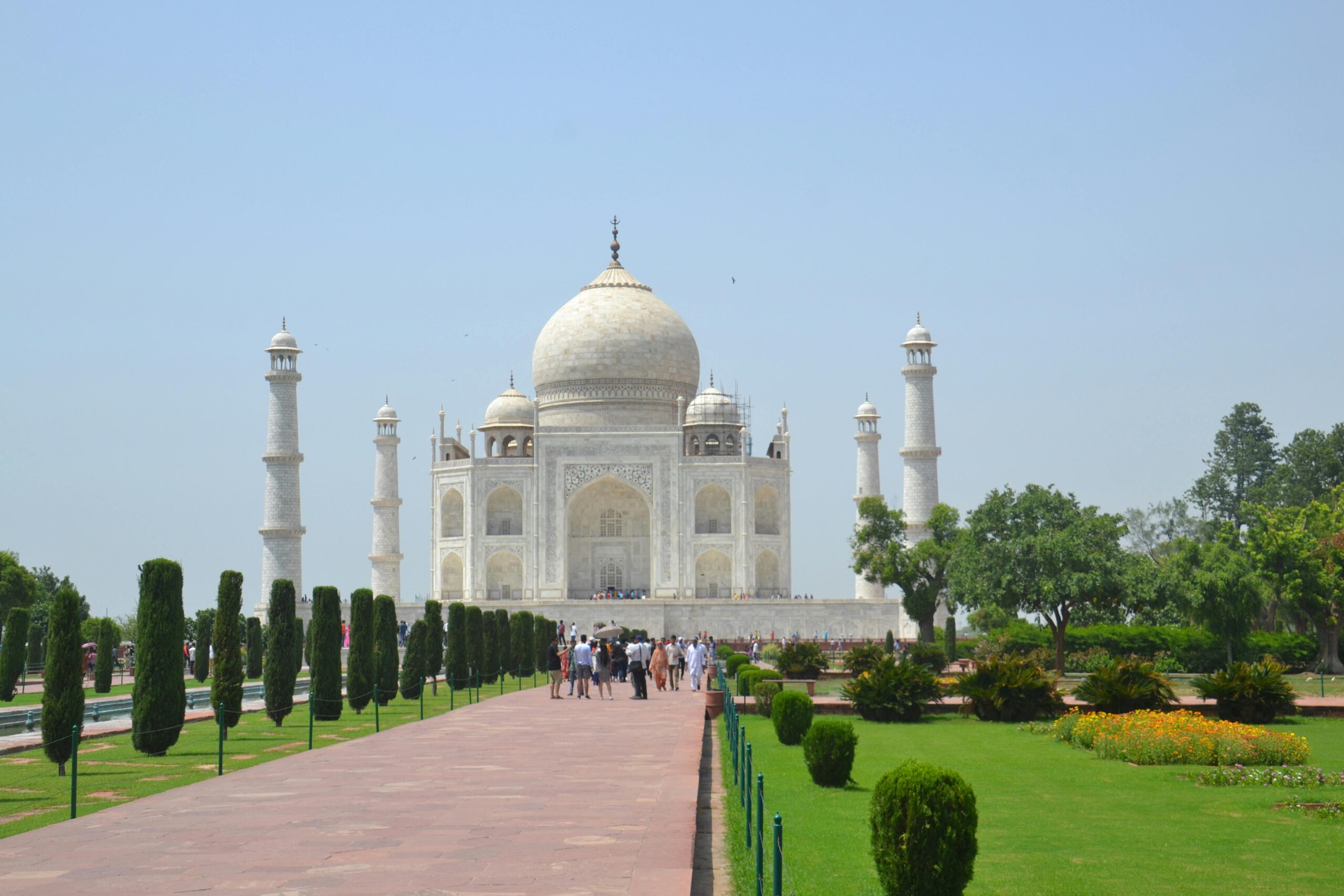 Explore the majestic Taj Mahal in Agra, a symbol of love and architectural wonder.